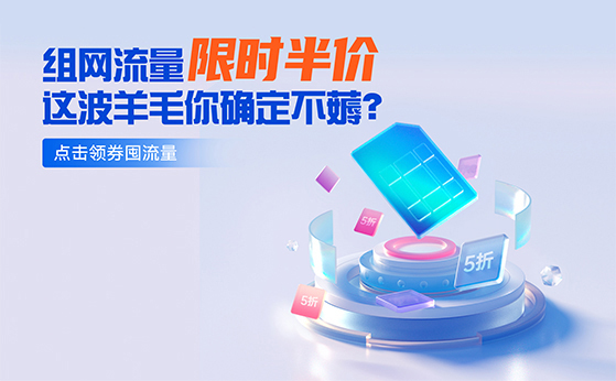 組網(wǎng)流量限時半價！你還在等什么？